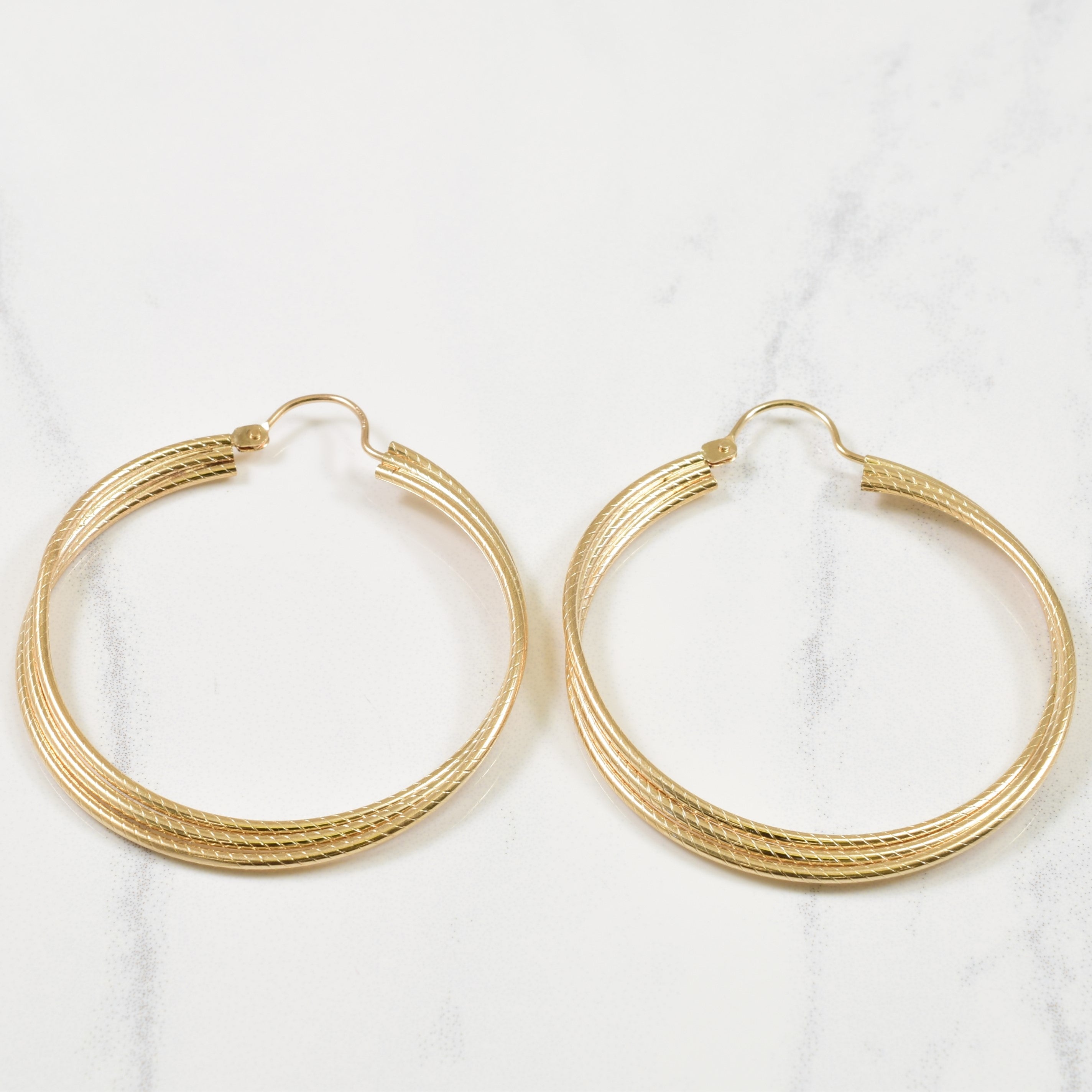 10k Yellow Gold Hoop Earrings |