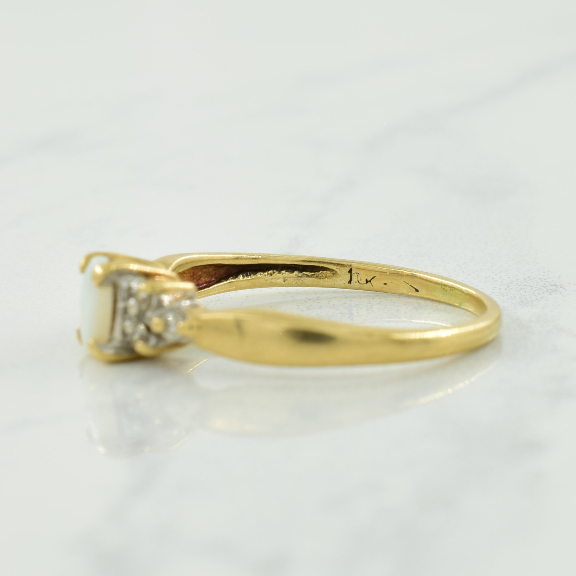 Opal & Diamond Ring | 0.10ct, 0.06ctw | SZ 5.5 |