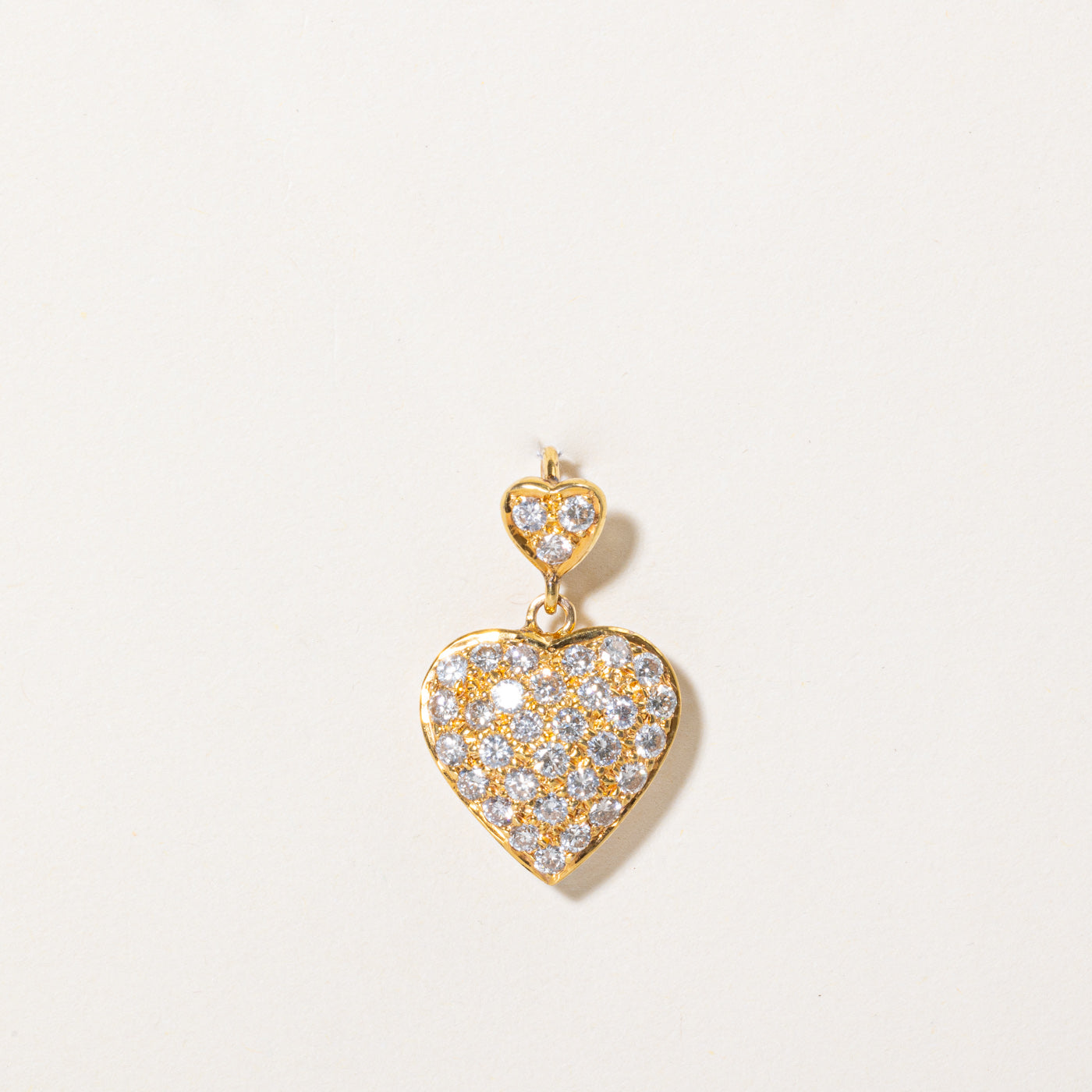 Pave Set Diamond Heart Pendant | 0.75ctw |