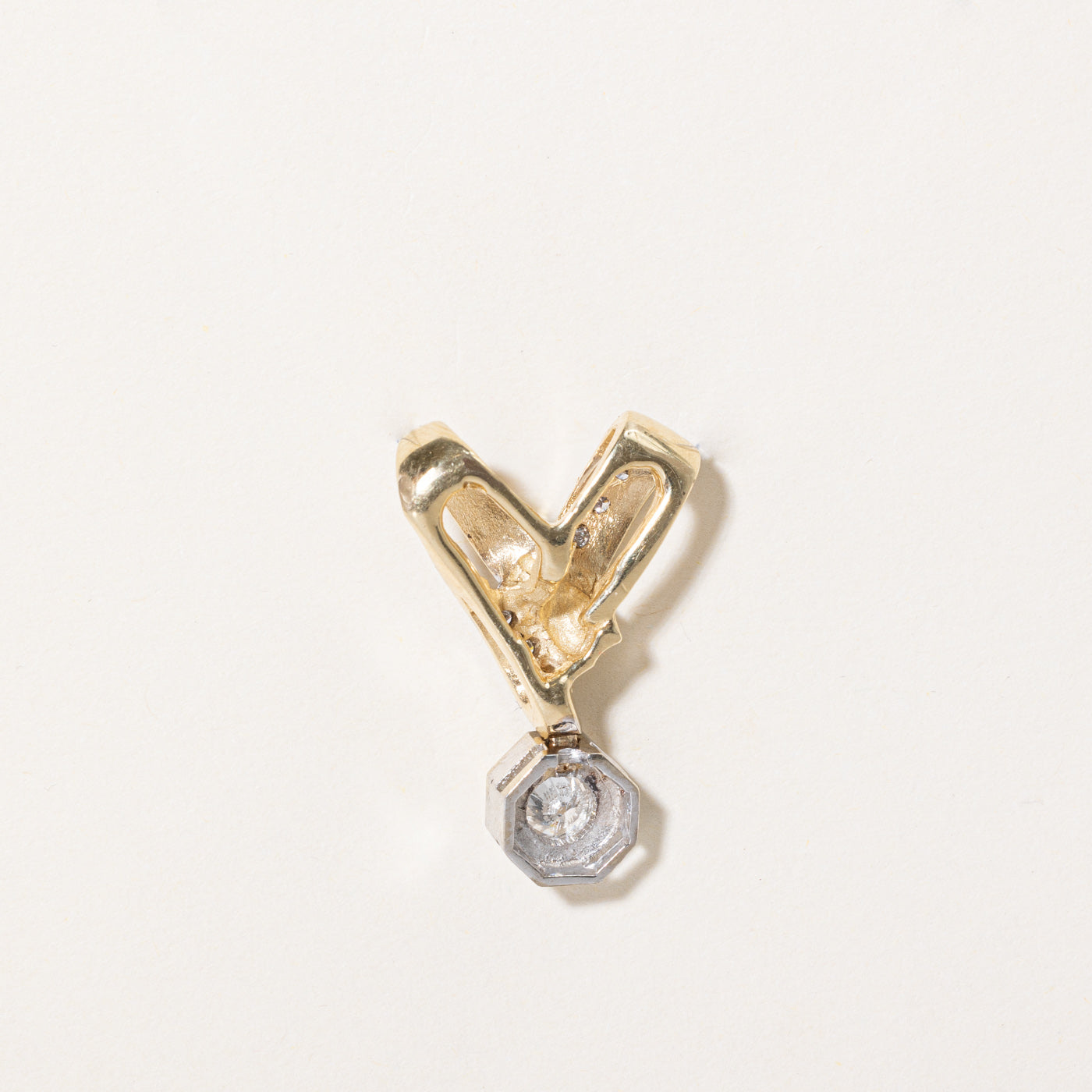 Diamond V Drop Pendant | 0.54ctw |