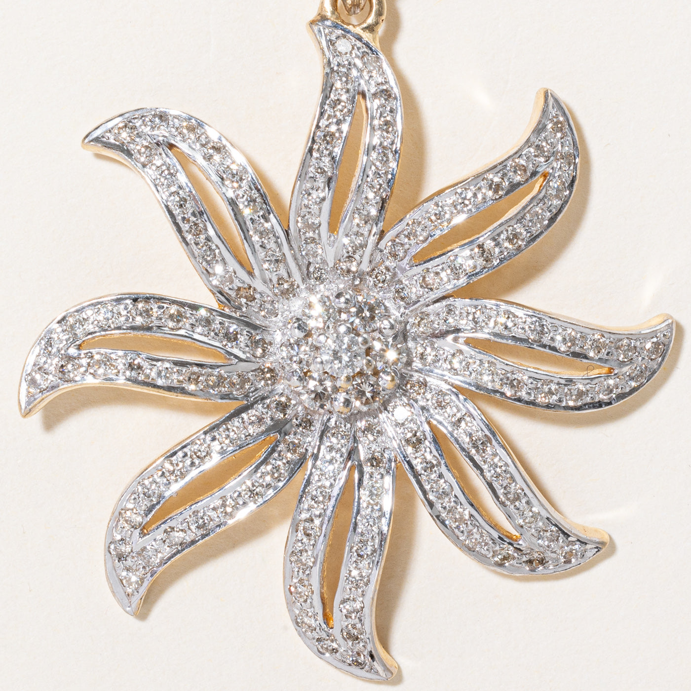 Diamond Flower Large Pendant | 1.25ctw |