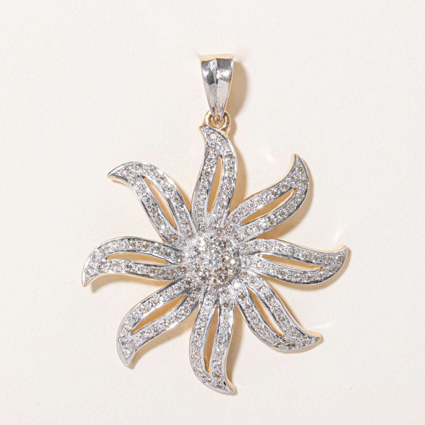 Diamond Flower Large Pendant | 1.25ctw |