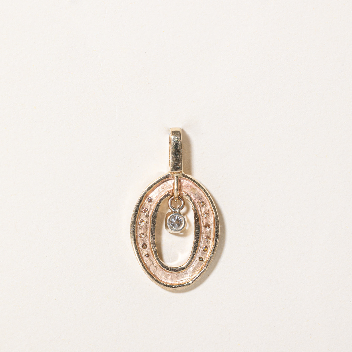 Dangling Diamond Oval Pendant | 0.31ctw |