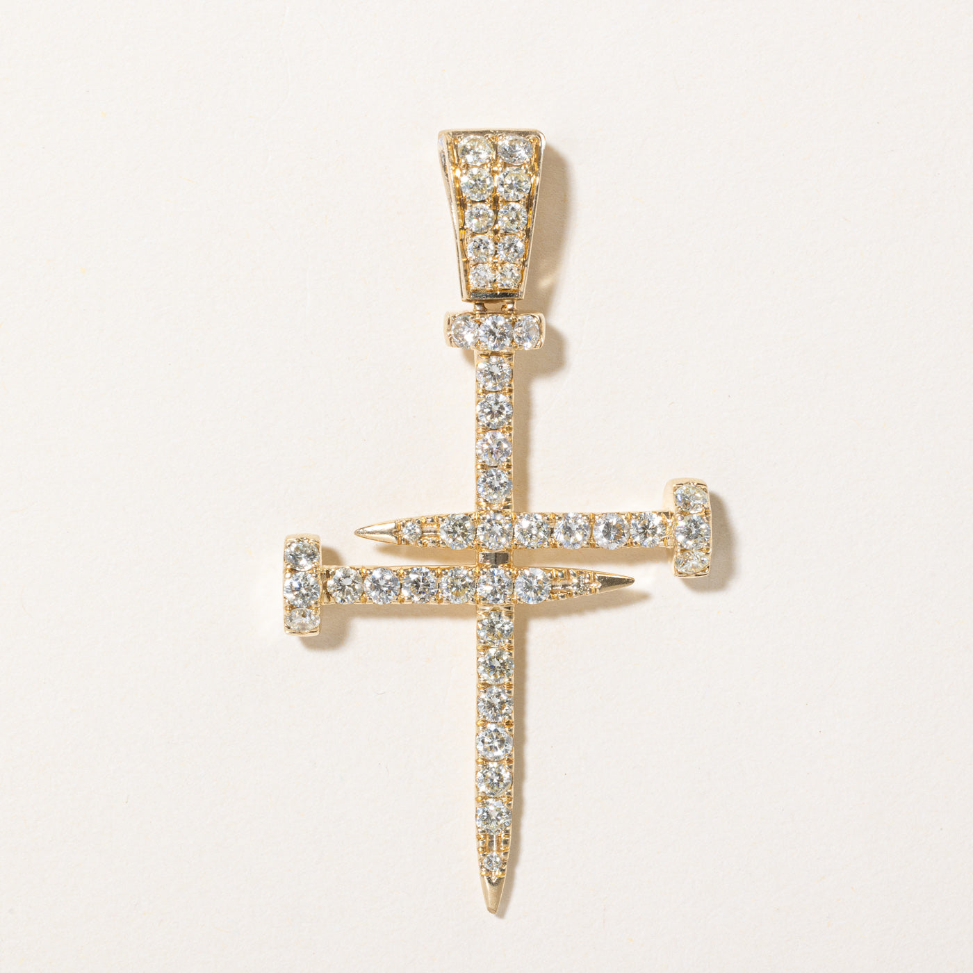 Diamond Nails Cross Pendant | 1.50ctw |