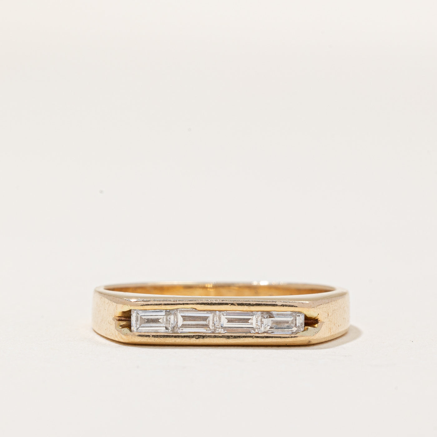 Bague sertie de diamants baguette | 0,24 ct | Taille 7 |