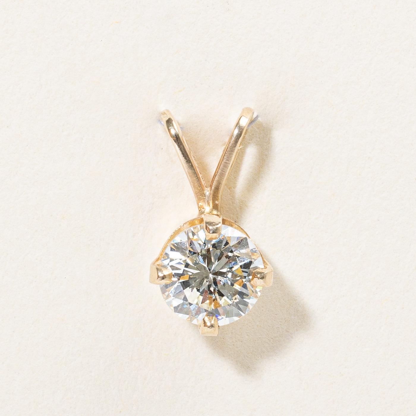 Solitaire Diamond Pendant | 0.86ct SI1 K |
