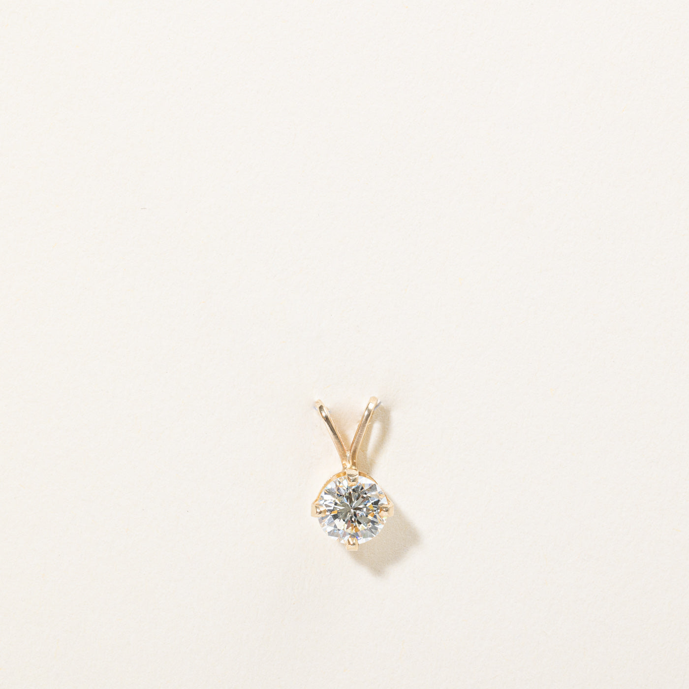 Solitaire Diamond Pendant | 0.86ct SI1 K |
