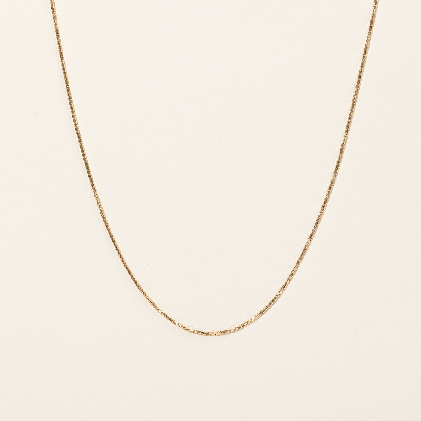 10k Yellow Gold Box Link Chain | 18" |