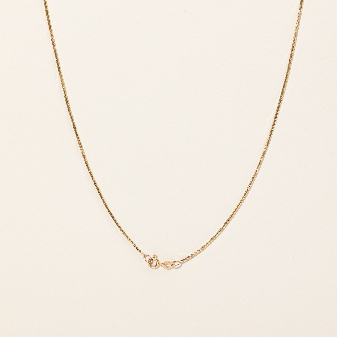 10k Yellow Gold Box Link Chain | 18" |