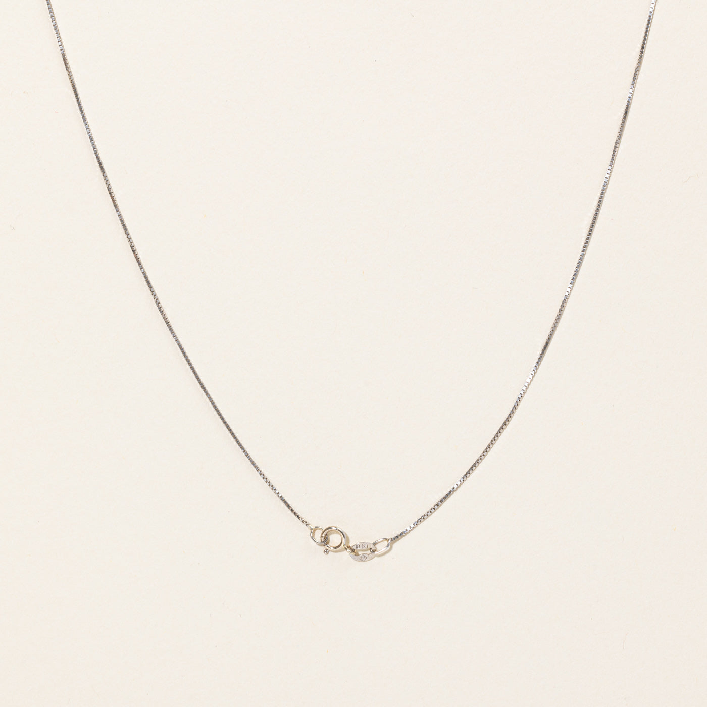 Chaîne à maillons carrés en or blanc 10 carats | 16 pouces |