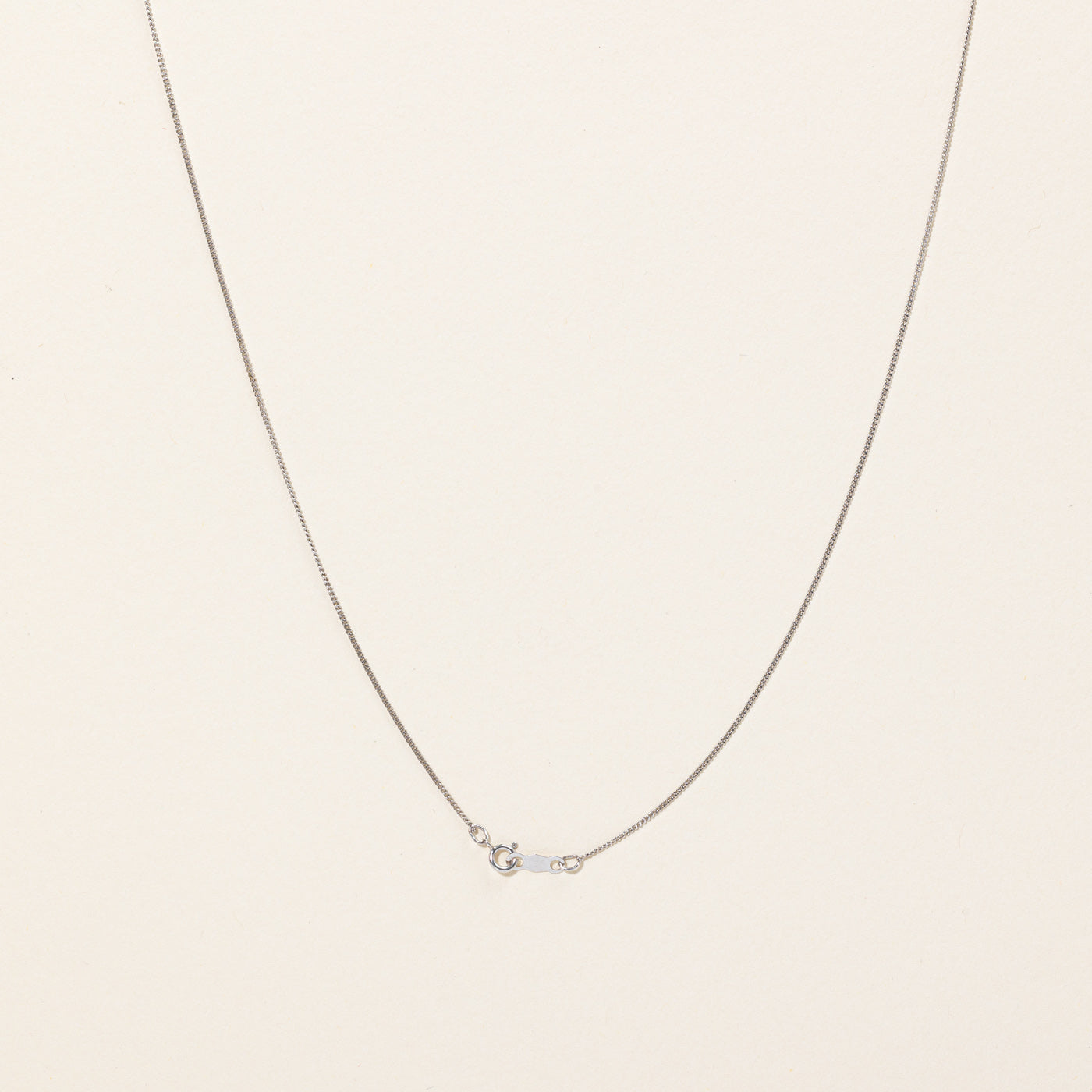 Chaîne à maillons gourmette en or blanc 14 carats | 18" |