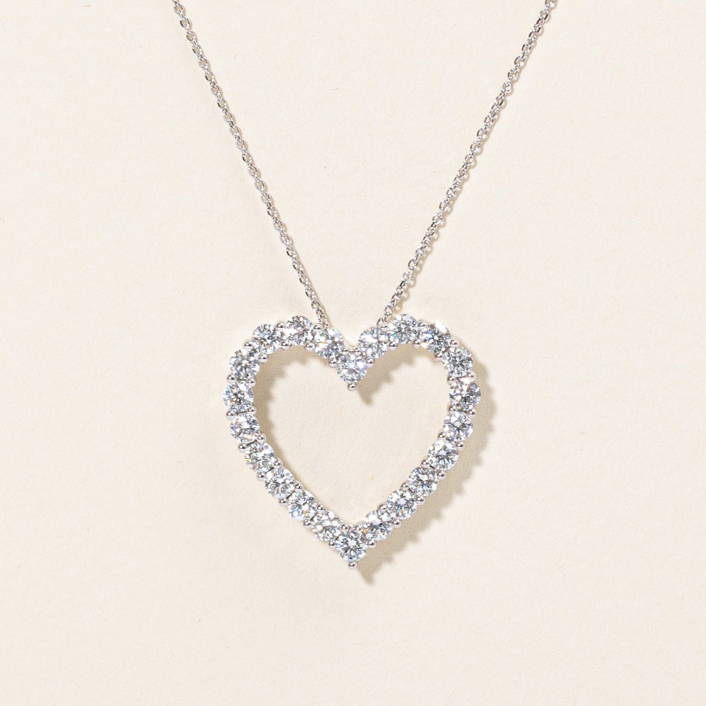 Diamond Heart Pendant & Necklace | 1.76ctw | 18" |