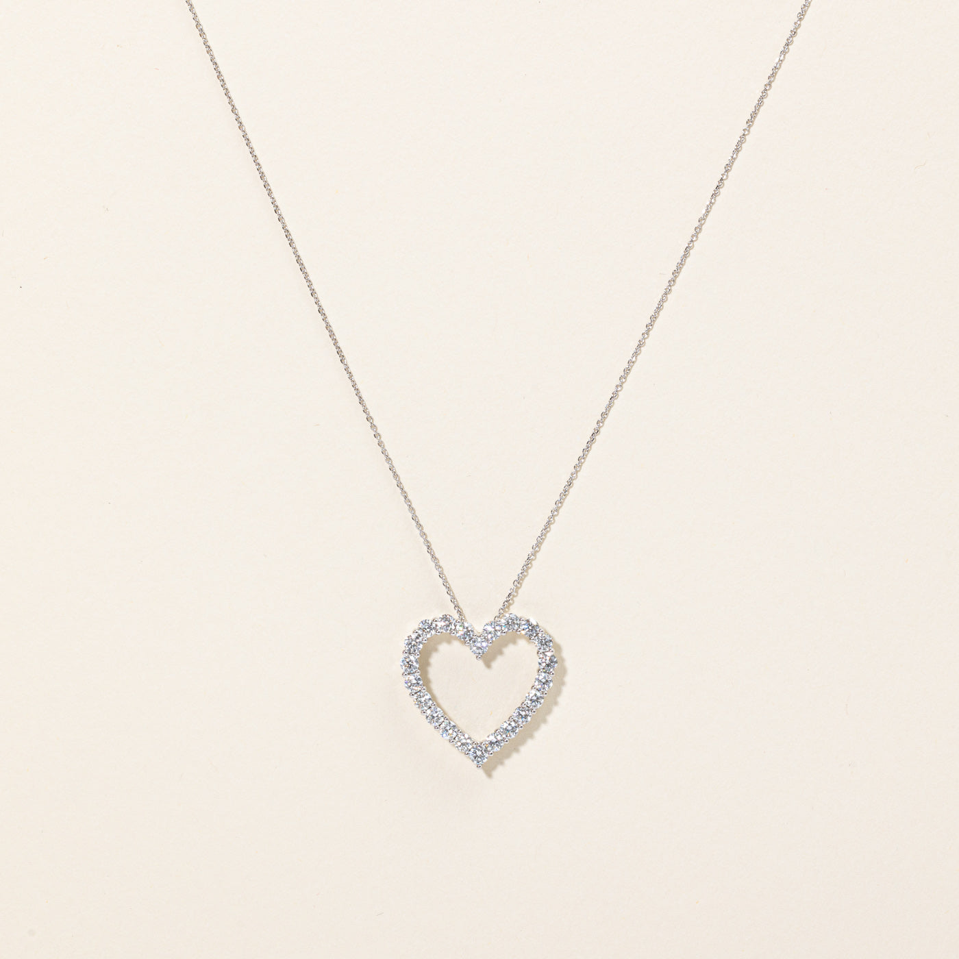 Diamond Heart Pendant & Necklace | 1.76ctw | 18" |