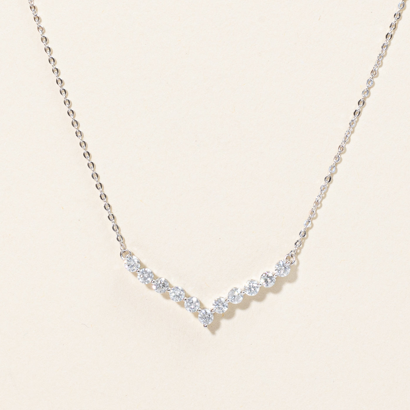 Diamond Scoop Necklace | 0.77ctw | 16" |