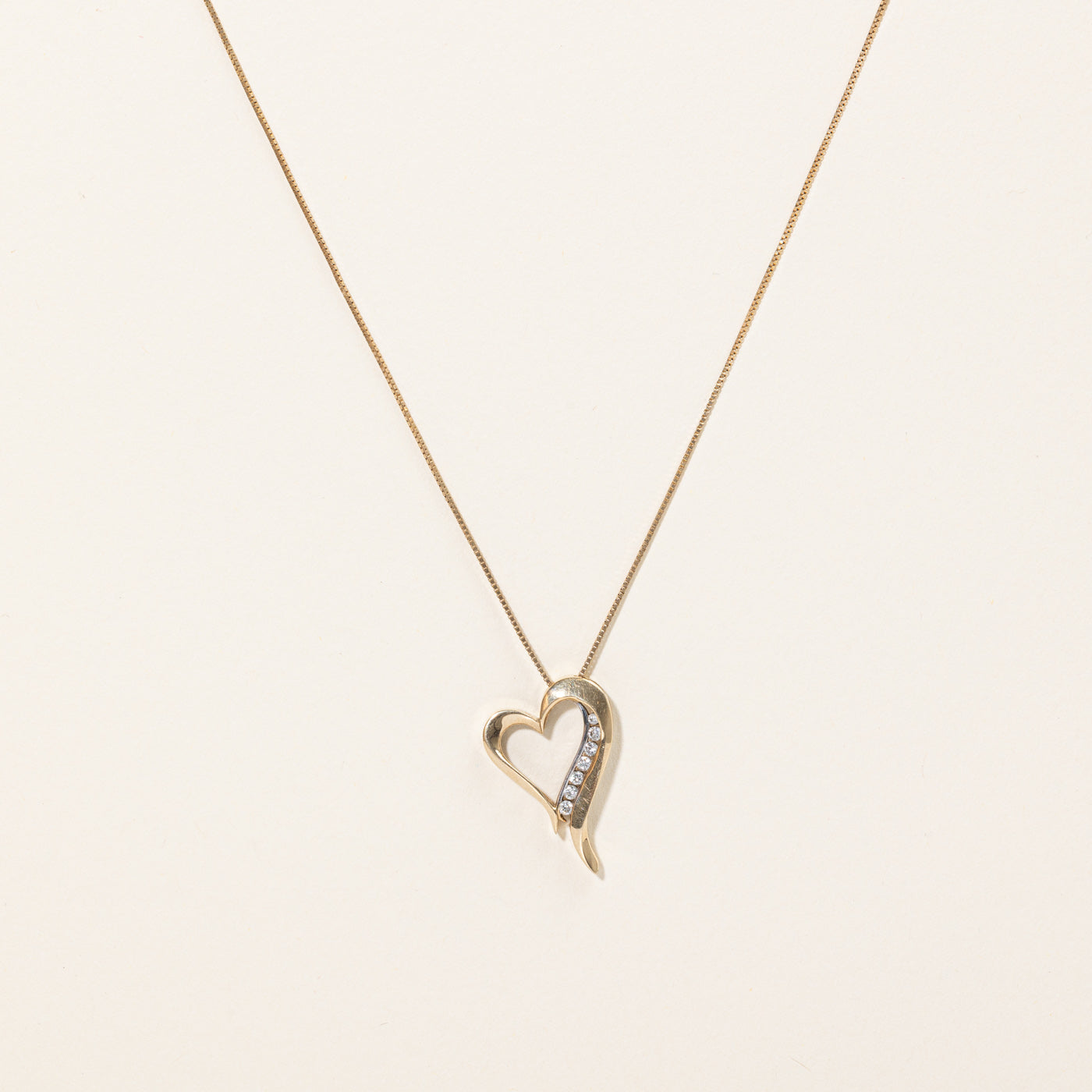 Diamond Heart Pendant & Necklace | 0.20ctw | 18" |