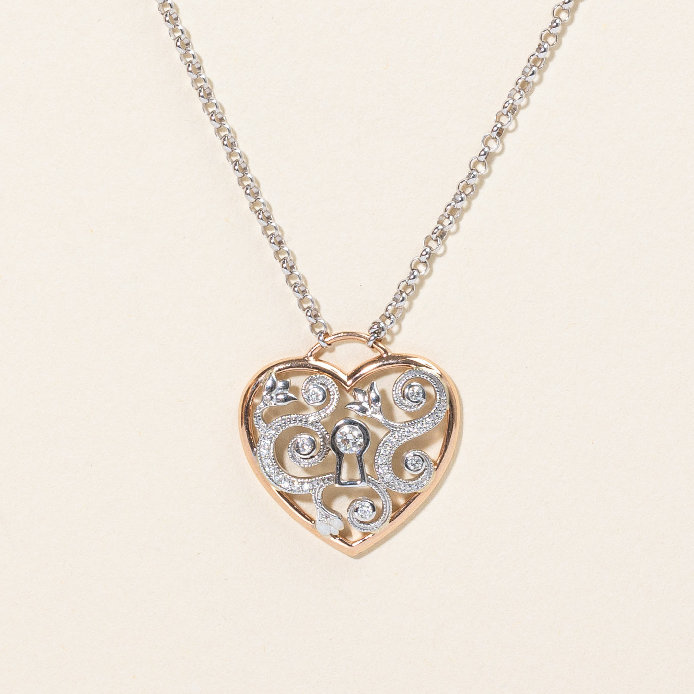 Diamond Heart Pendant & Necklace | 0.19ctw | 20" |