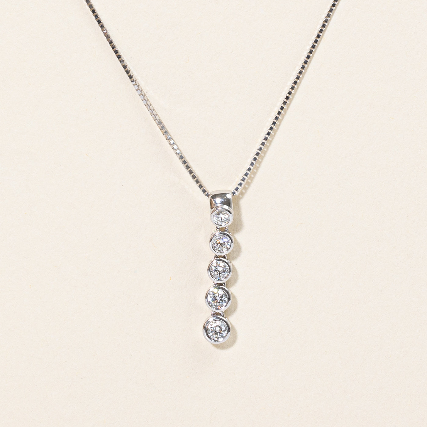 Diamond Drop Pendant & Necklace | 0.40ctw | 18" |