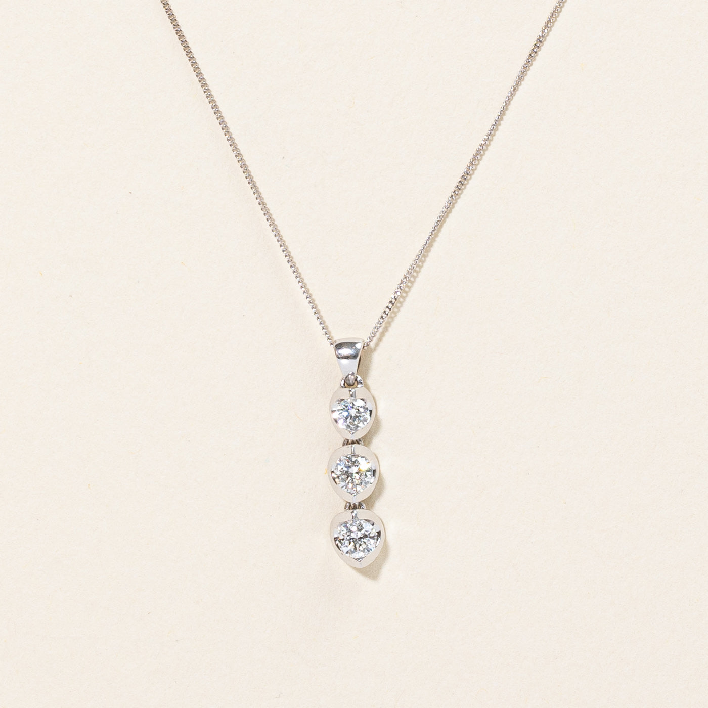 Tension Set Diamond Pendant & Necklace | 0.47ctw | 18" |