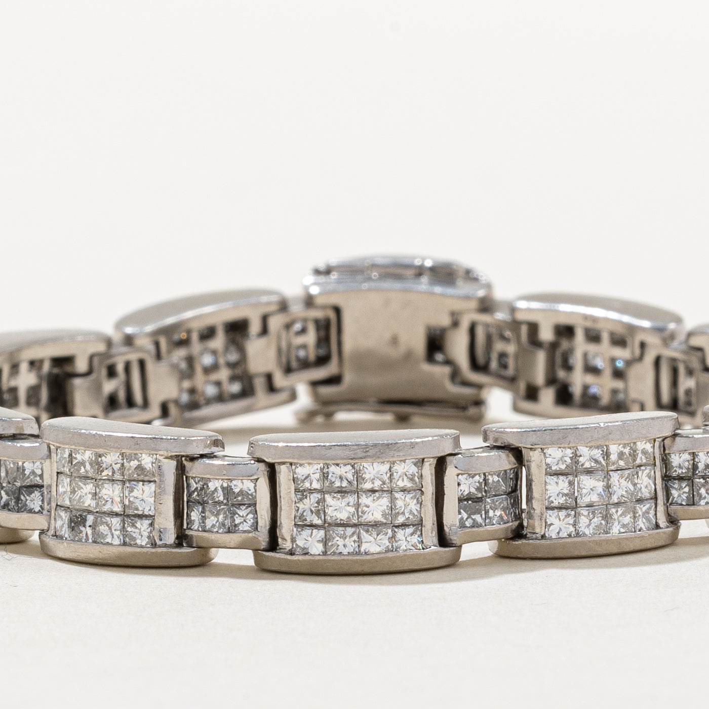 Princess Cut Diamond Bracelet in Platinum | 10.00ctw VS1/2 G/H/I | 7.25" |