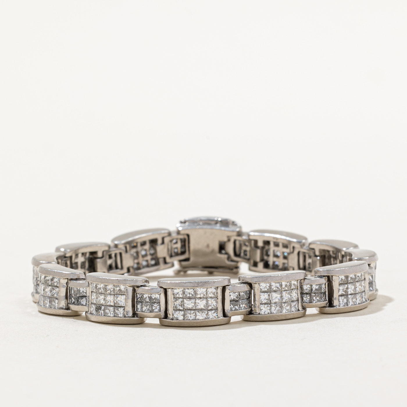 Princess Cut Diamond Bracelet in Platinum | 10.00ctw VS1/2 G/H/I | 7.25" |