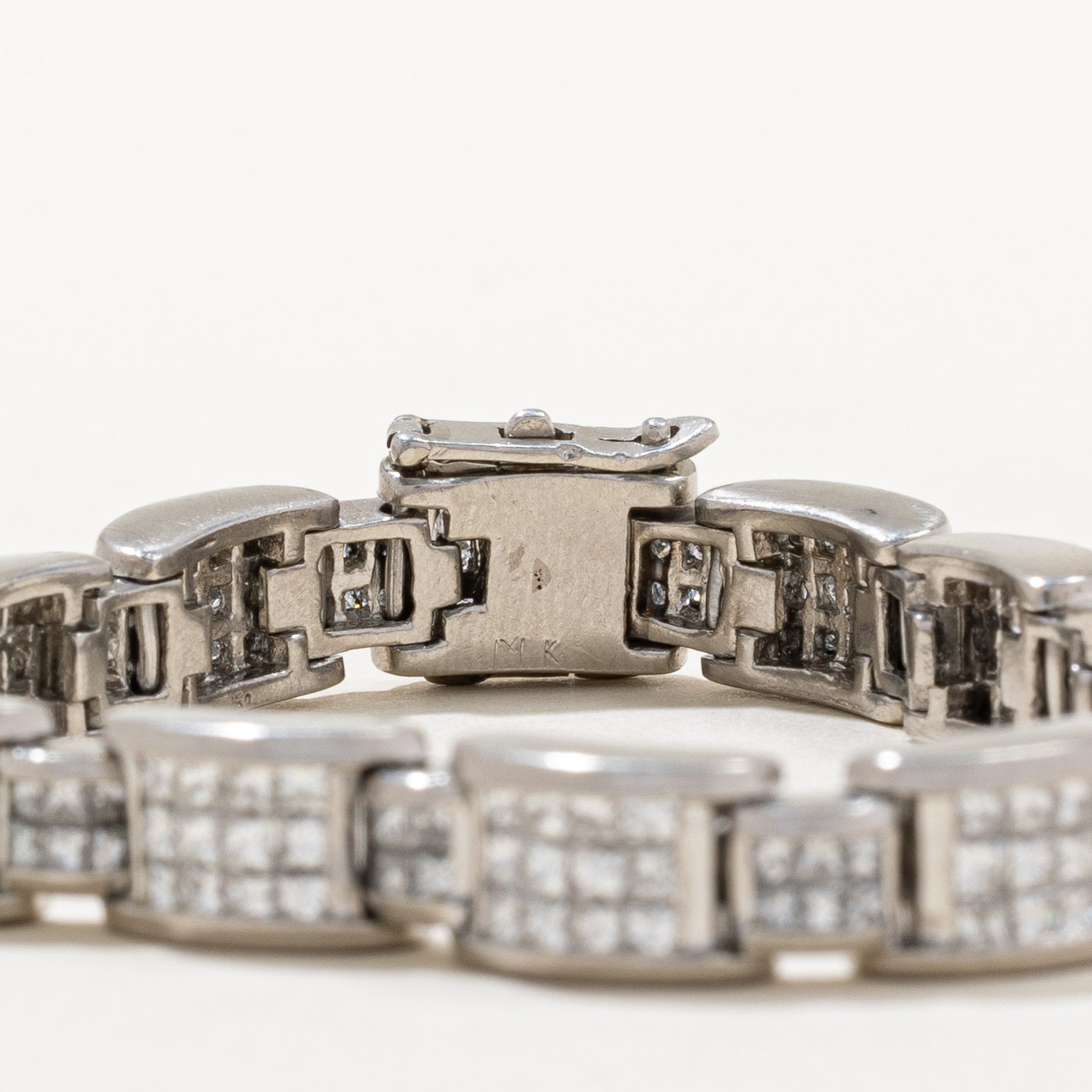 Princess Cut Diamond Bracelet in Platinum | 10.00ctw VS1/2 G/H/I | 7.25" |