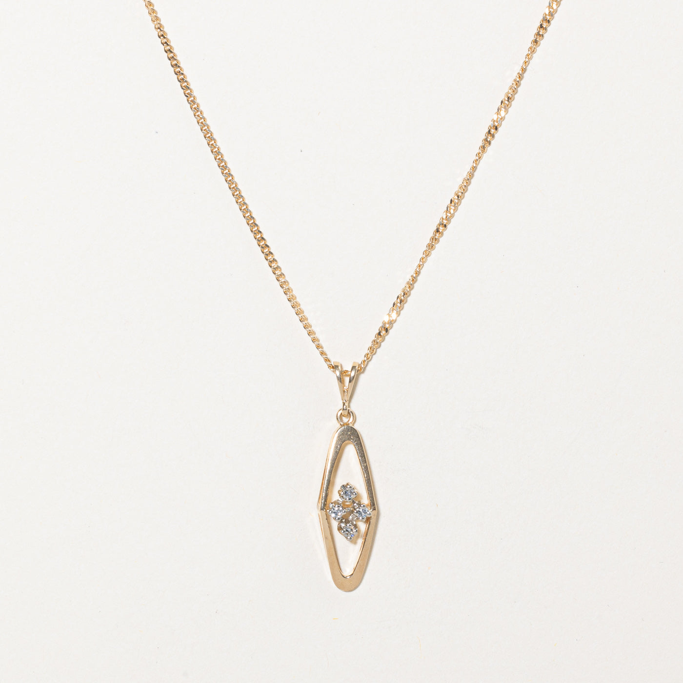 Diamond Pendant Necklace | 0.10ctw | 16" |
