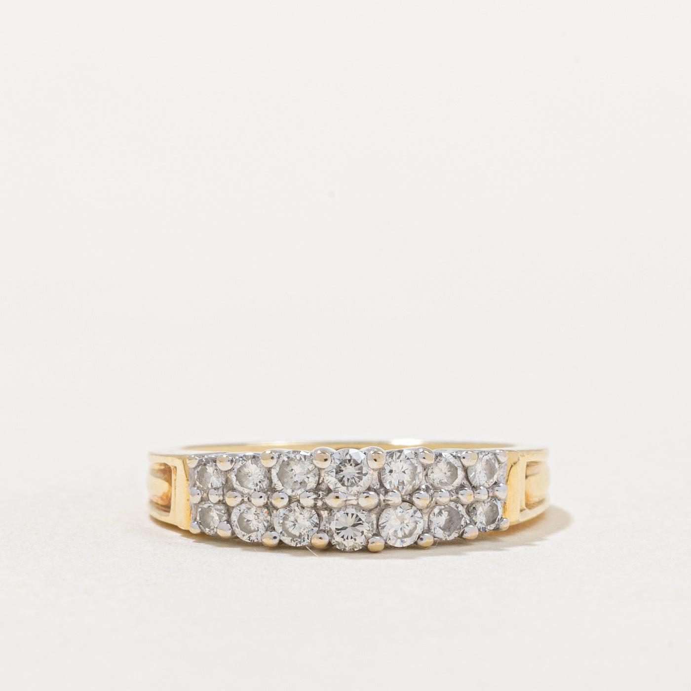 Double Row Diamond Band | 0.56ctw | SZ 6.5 |
