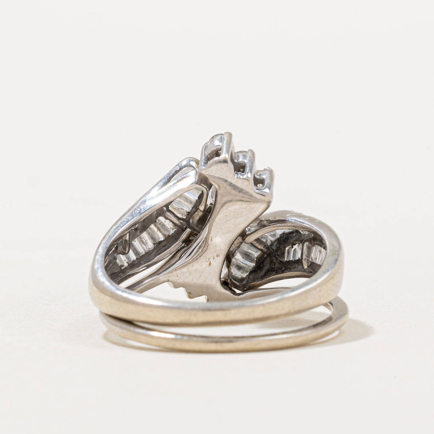 Ensemble bague de fiançailles et alliance en diamant taille marquise | 1,65 ct | Taille 8 |