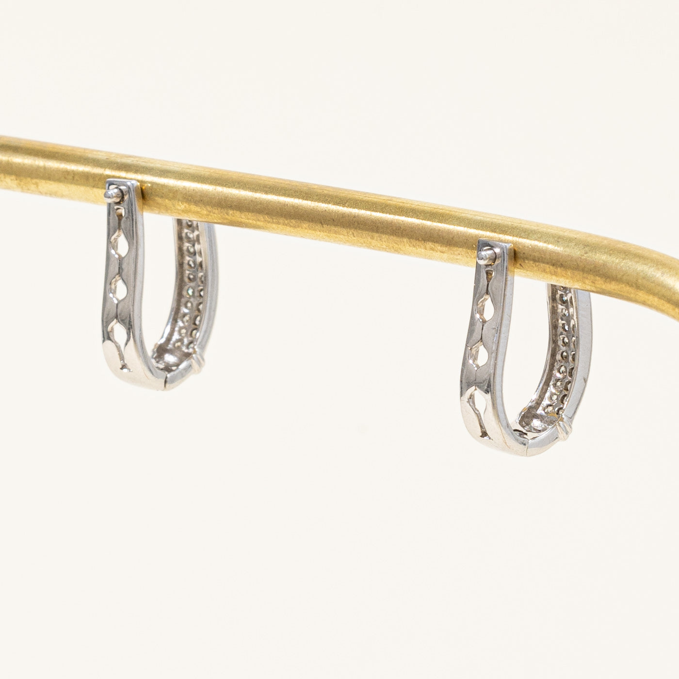 Diamond Oval Hoop Earrings | 0.13ctw |