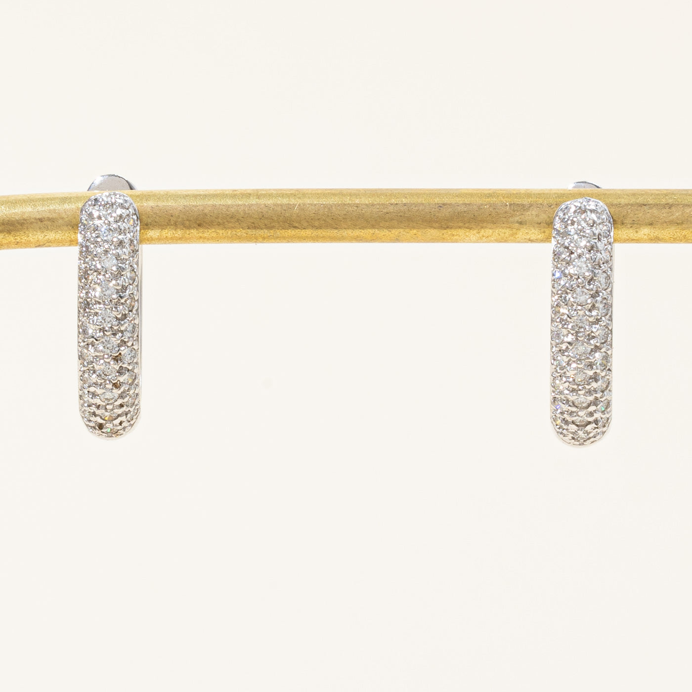 Pave Set Diamond Hoop Earrings | 0.56ctw |