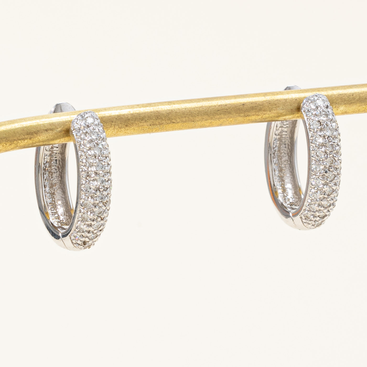 Pave Set Diamond Hoop Earrings | 0.56ctw |