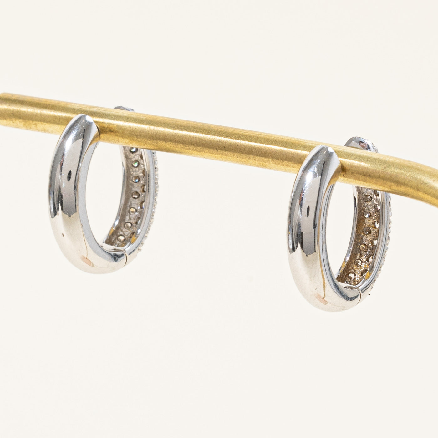 Pave Set Diamond Hoop Earrings | 0.56ctw |