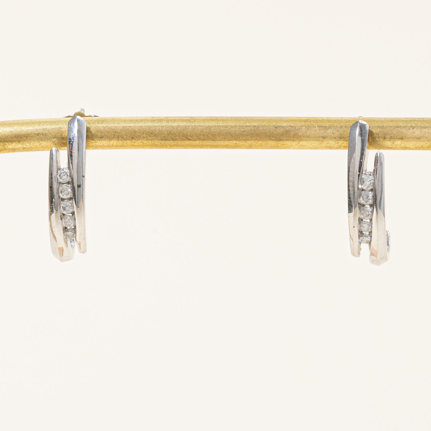 Diamond Half Hoop Earrings | 0.20ctw |