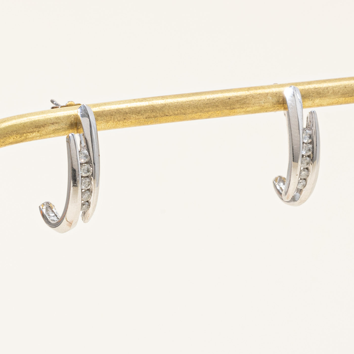 Diamond Half Hoop Earrings | 0.20ctw |