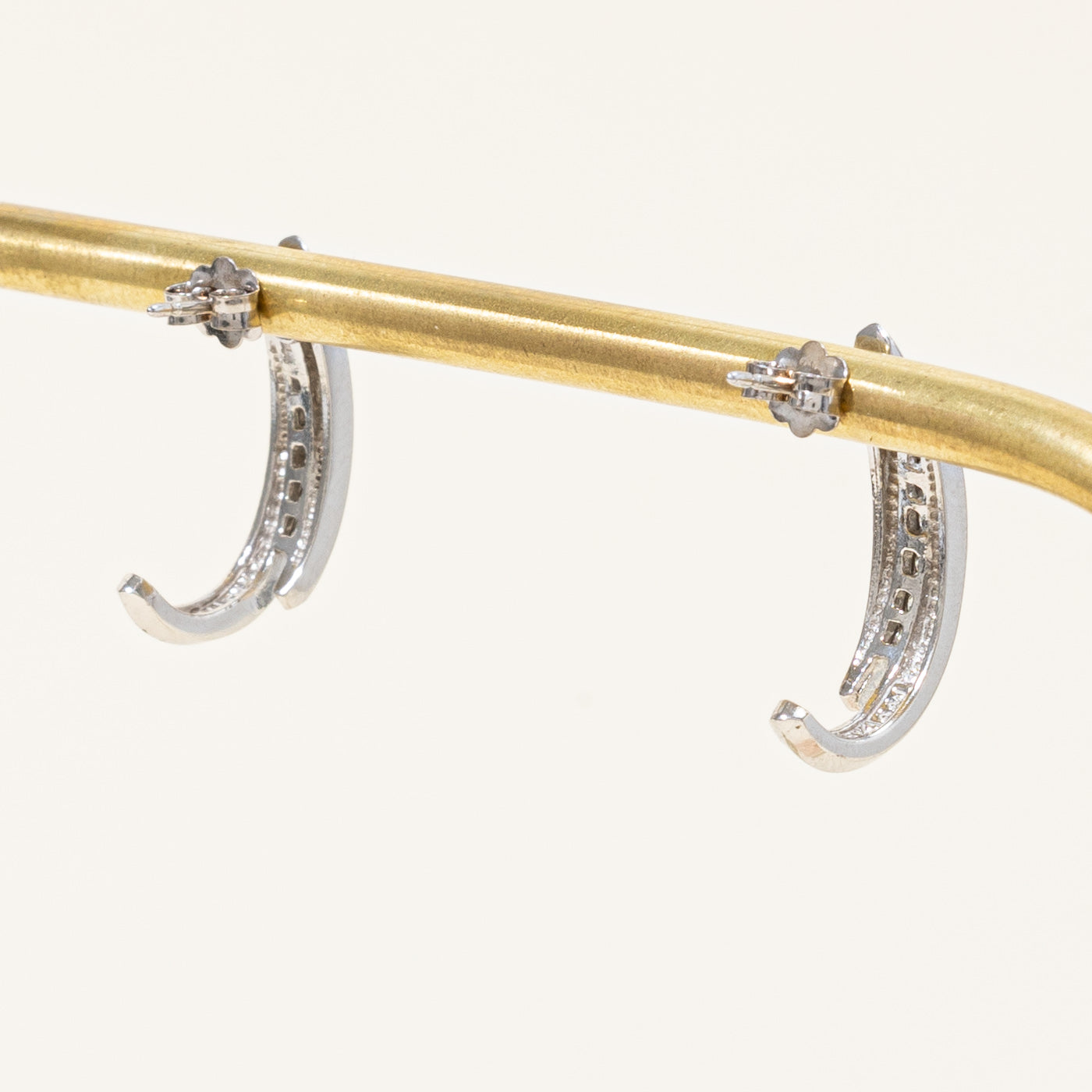 Diamond Half Hoop Earrings | 0.20ctw |