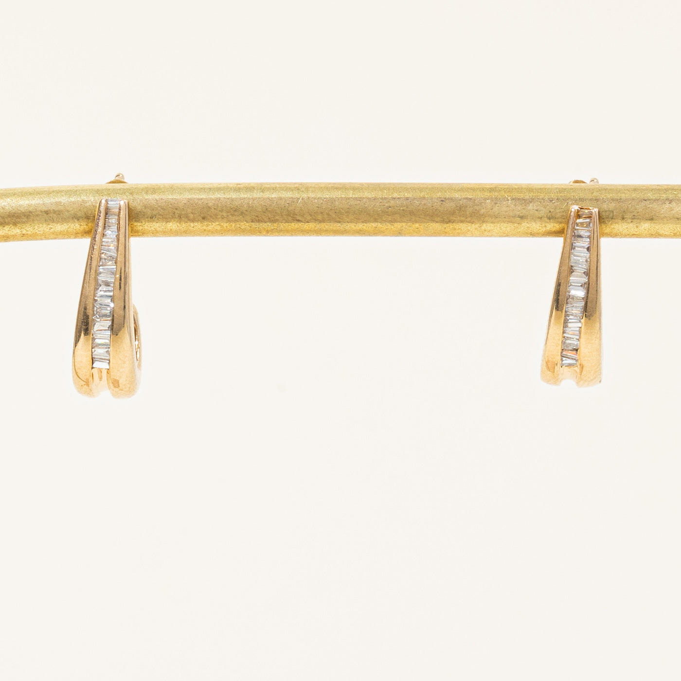 Diamond Half Hoop Earrings | 0.20ctw |