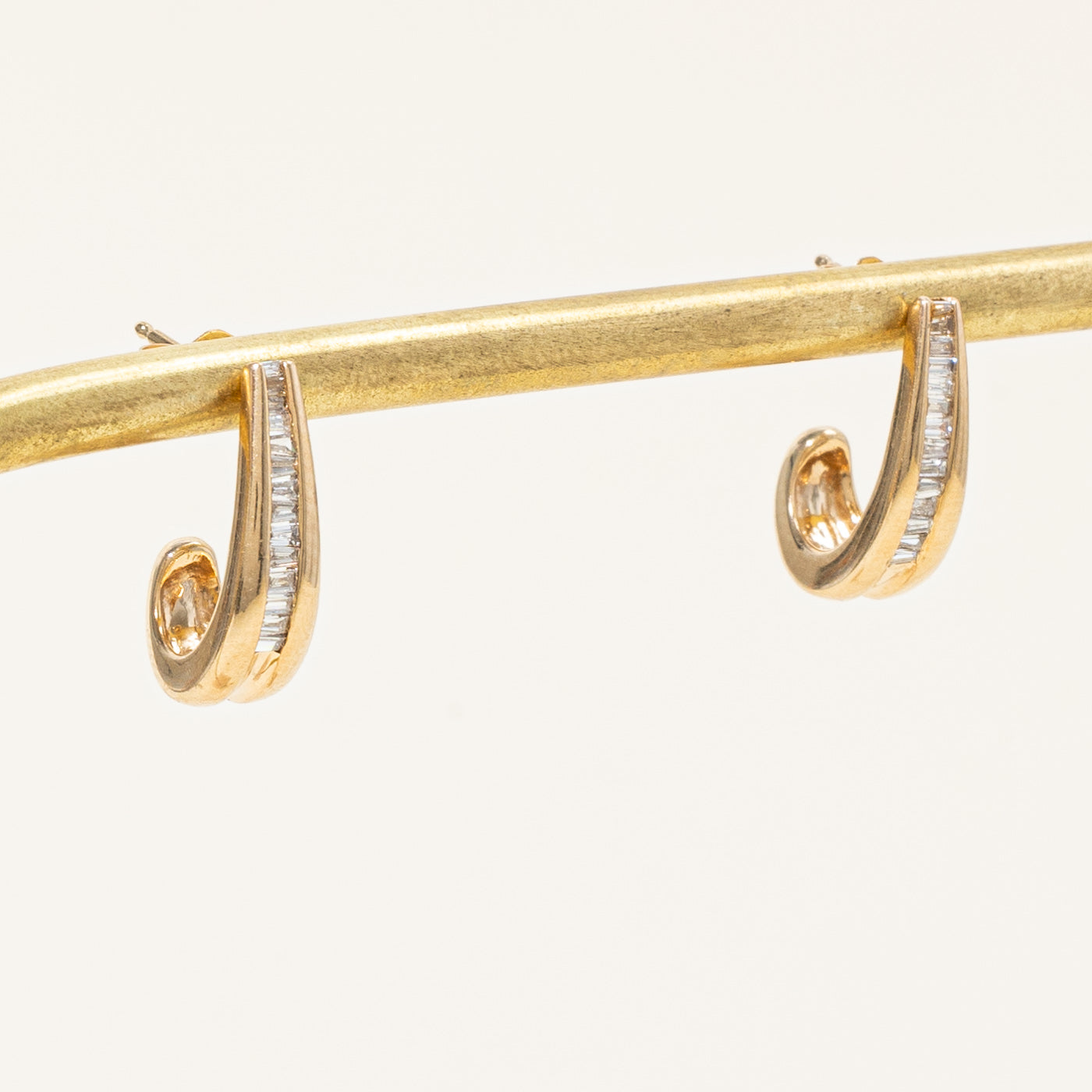 Diamond Half Hoop Earrings | 0.20ctw |