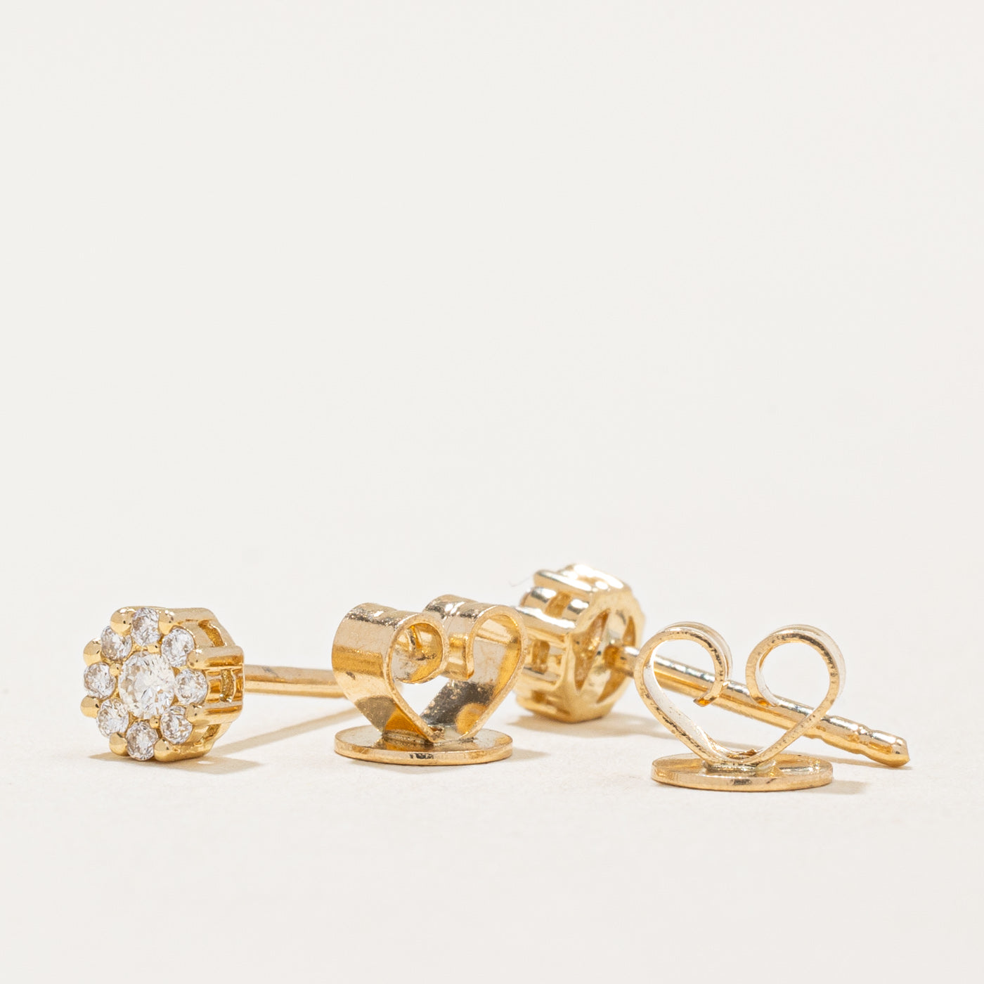 Diamond Cluster Stud Earrings | 0.13ctw |