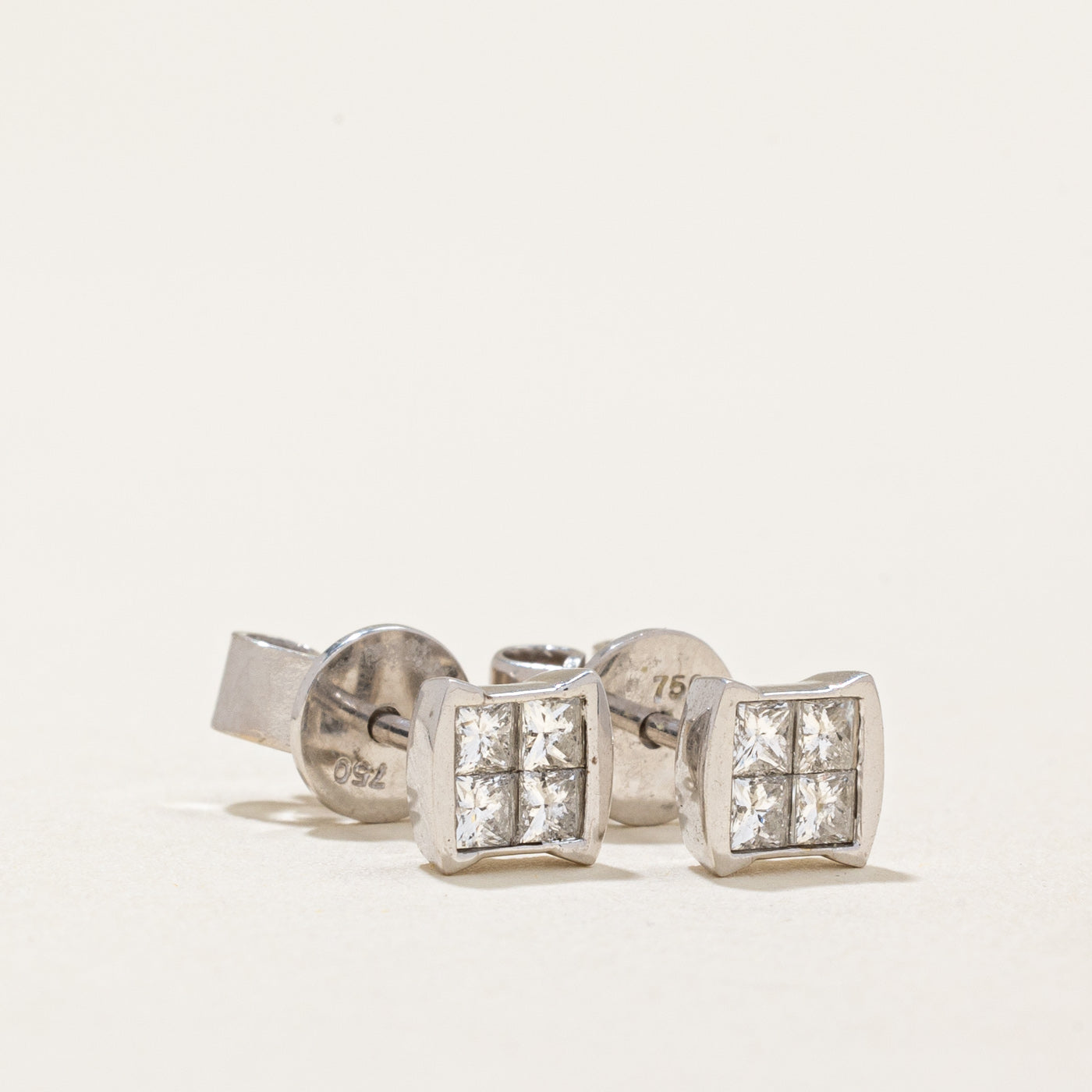 Princess Cut Diamond Stud Earrings | 0.40ctw |