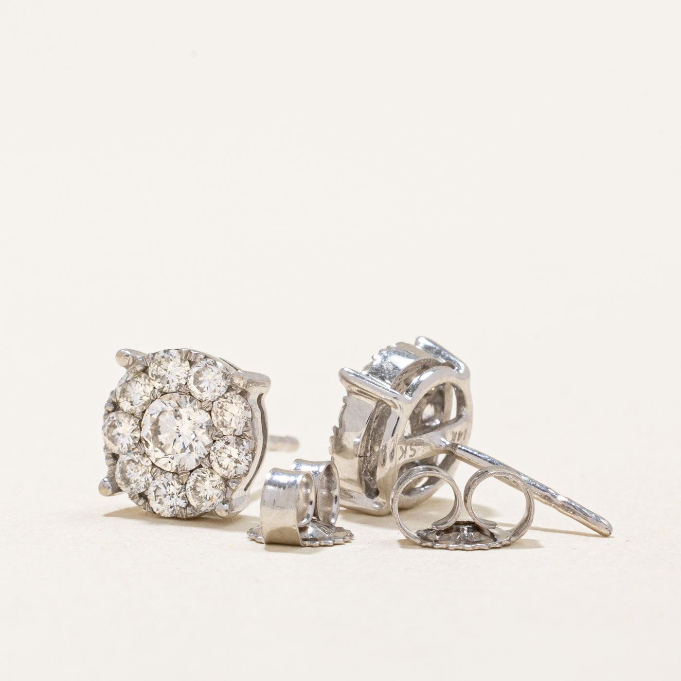 Diamond Cluster Earrings | 0.73ctw |