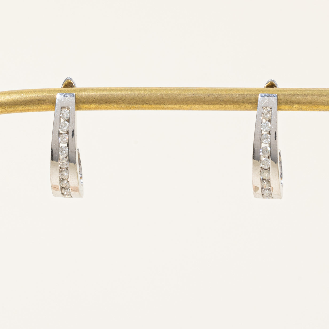 Diamond Oval Hoop Earrings | 0.44ctw |