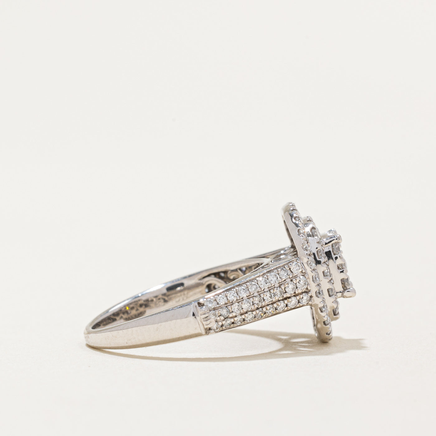 Diamond Cluster Engagement Ring | 0.83ctw | SZ 5.25 |