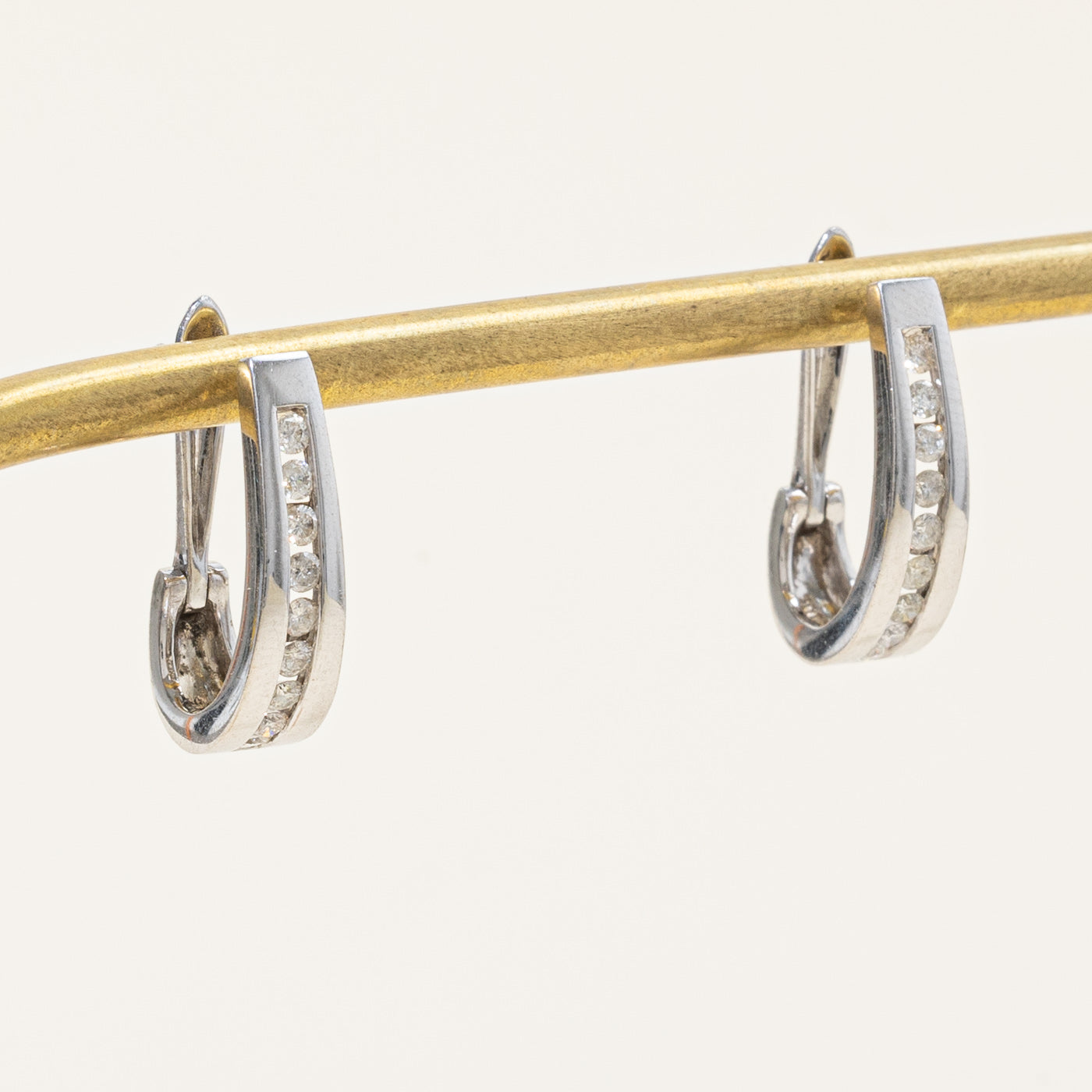 Diamond Oval Hoop Earrings | 0.44ctw |
