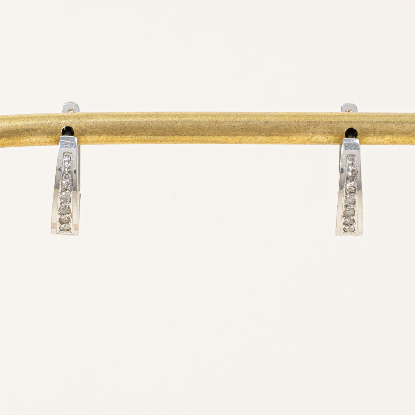 Diamond Oval Huggie Earrings | 0.06ctw |