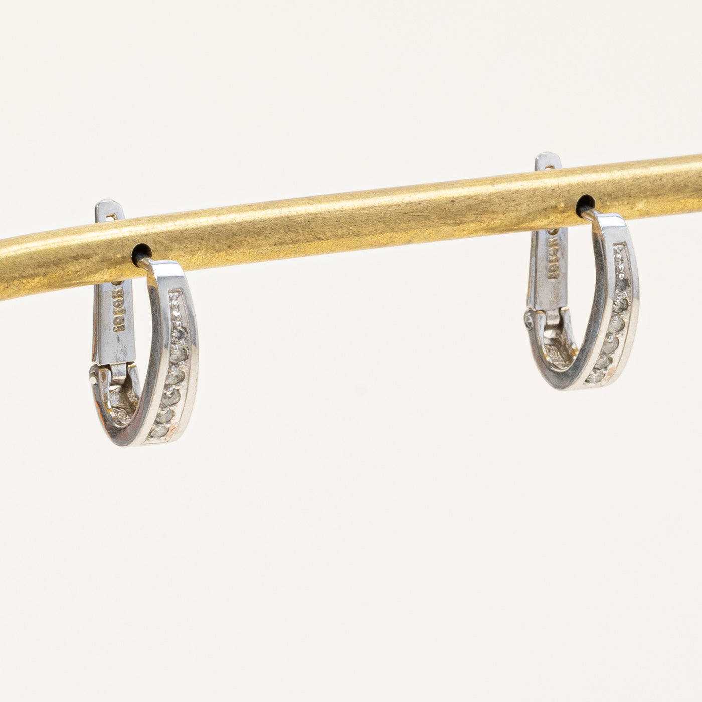 Diamond Oval Huggie Earrings | 0.06ctw |