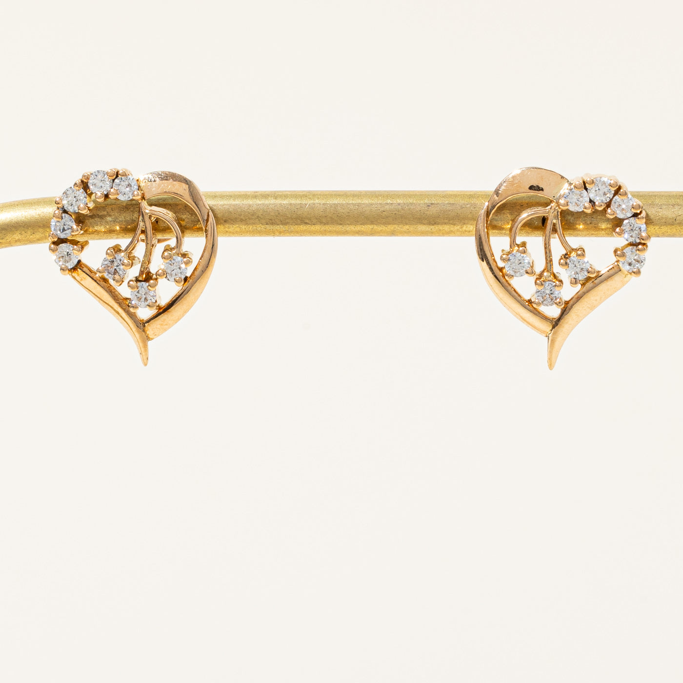 Diamond Heart Earrings | 0.64ctw |