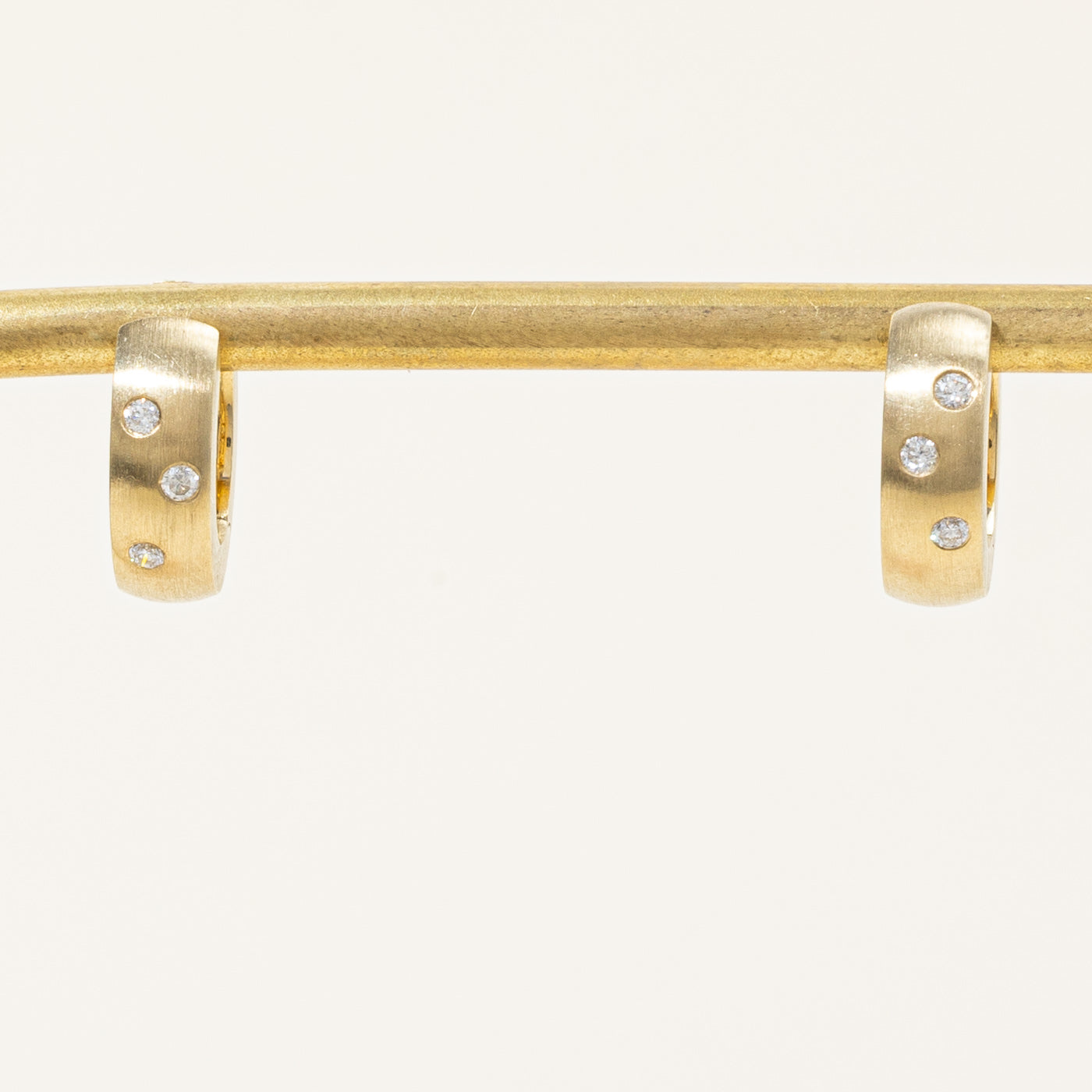 Flush Set Diamond Huggie Earrings | 0.12ctw |