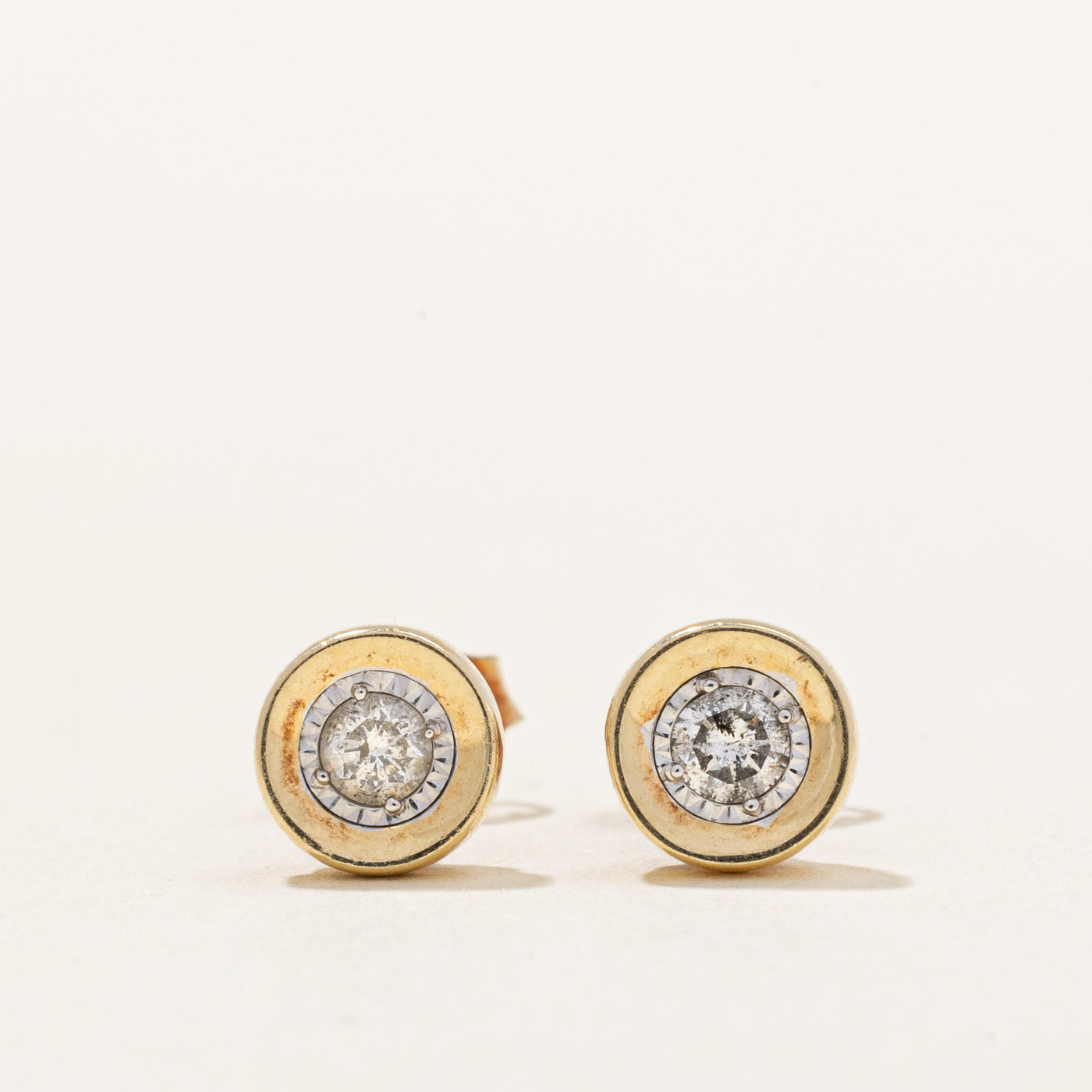 Diamond Bezel Stud Earrings | 0.16ctw |