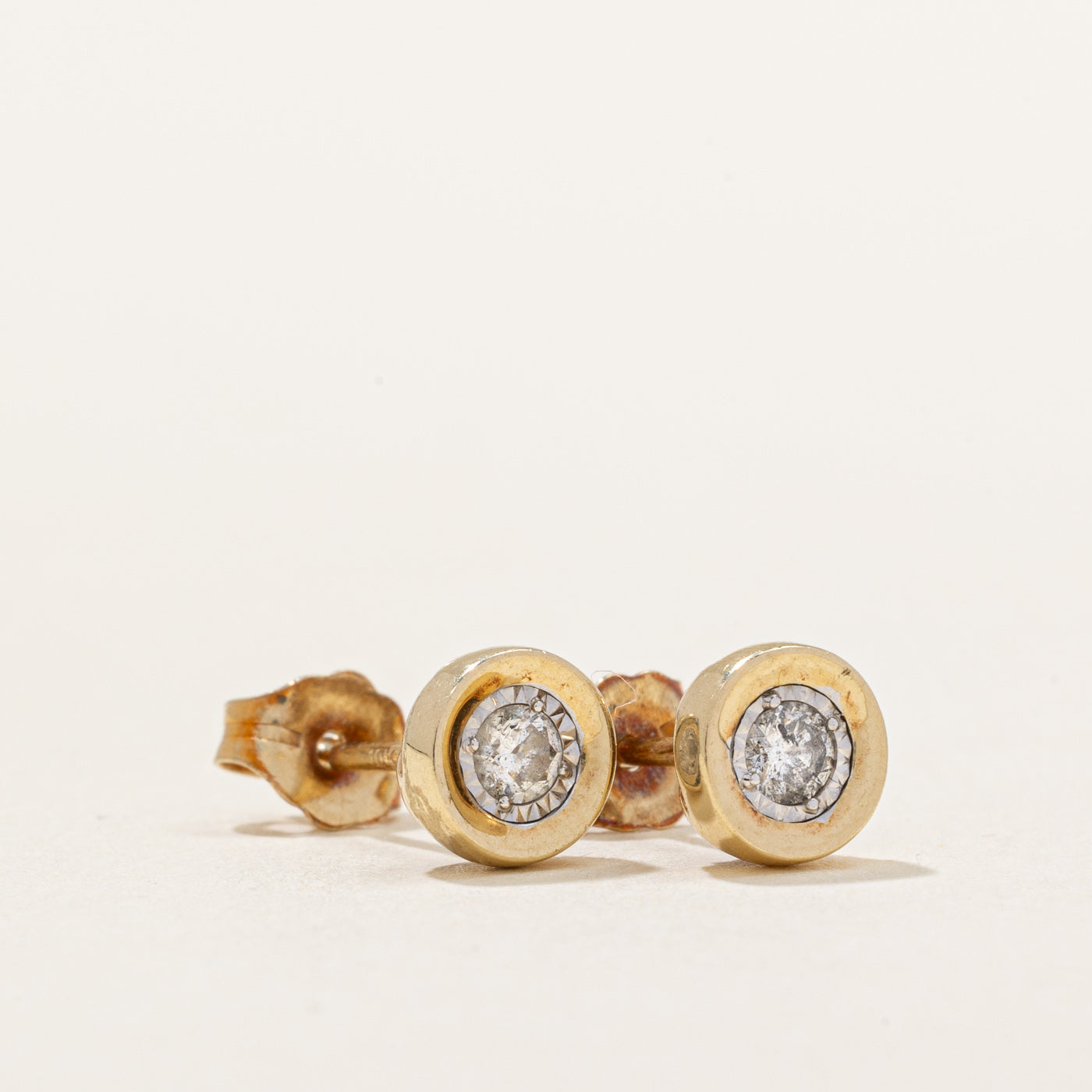 Diamond Bezel Stud Earrings | 0.16ctw |