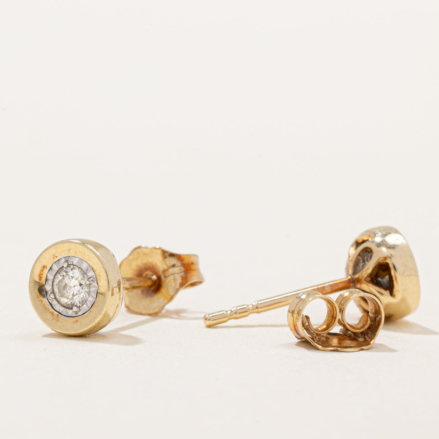 Diamond Bezel Stud Earrings | 0.16ctw |